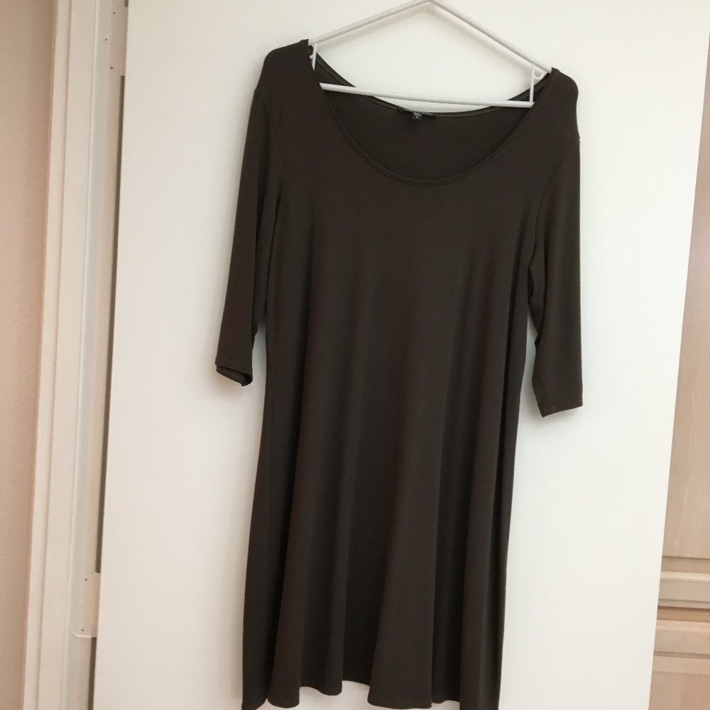 Eileen Fisher Brown Dress/Tunic Top
